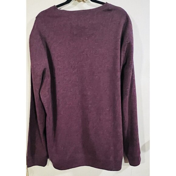 NEW Crewneck Pullover Mens Sweater XXL Maroon Long Sleeve Comfort Soft NWOT - Picture 2 of 3